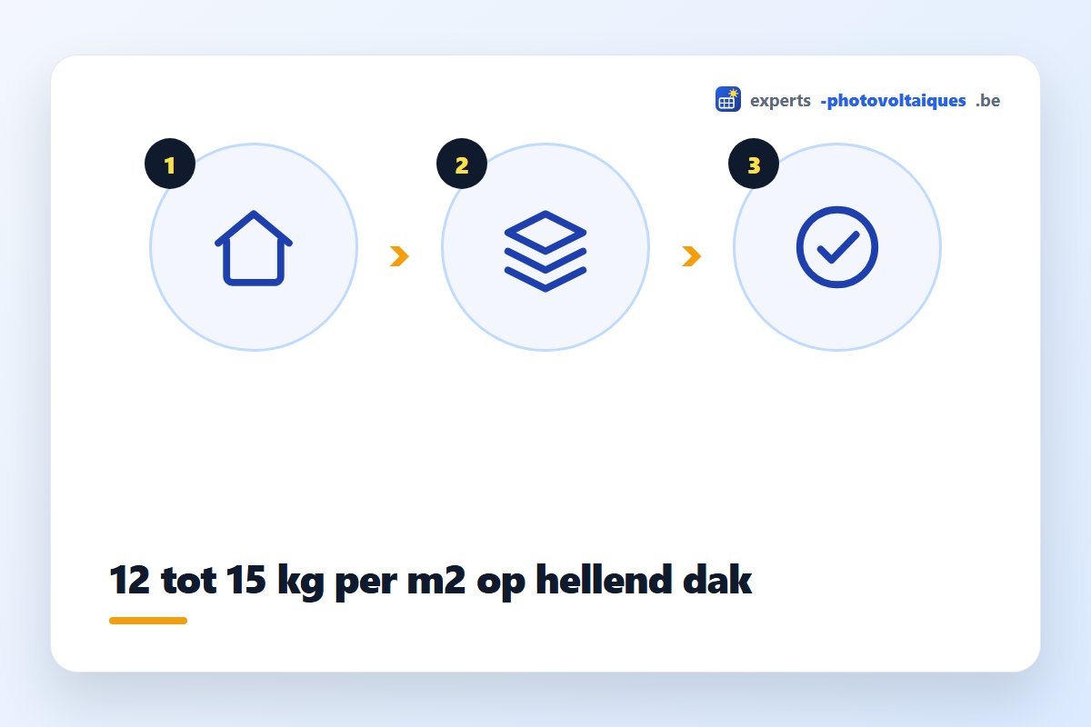 Dakbelasting van zonnepanelen met montagestructuur per m²