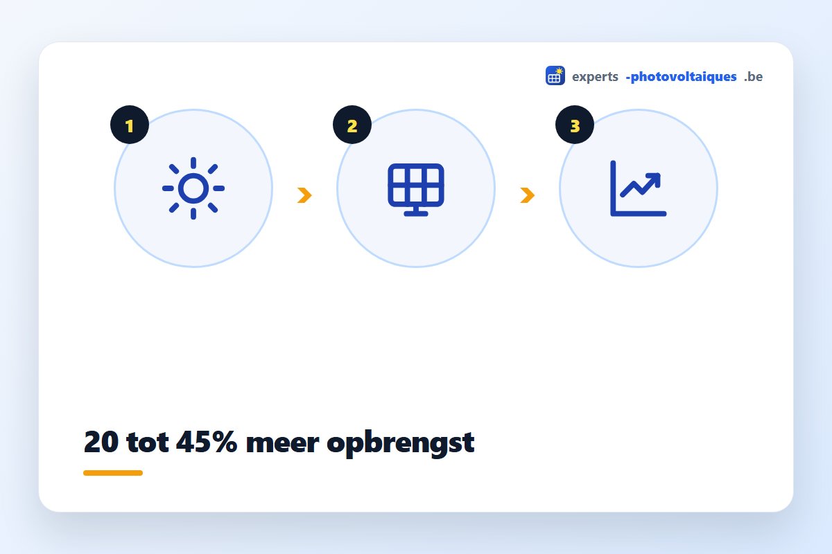 Opbrengstvergelijking tussen zonnevolger en vaste zonnepanelen