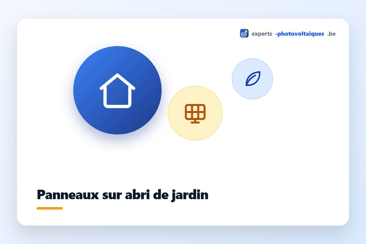 Panneaux solaires installés sur le toit d'un abri de jardin