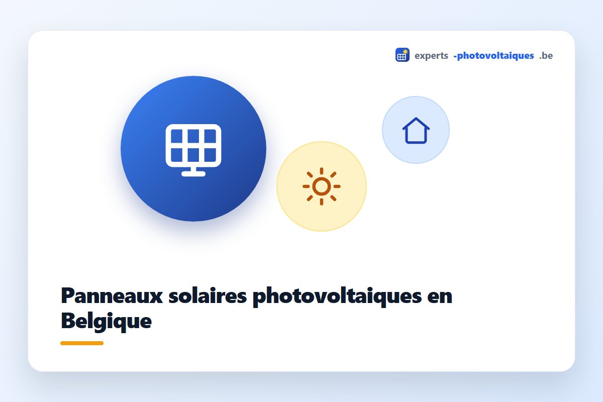Panneaux solaires photovoltaïques sur un toit résidentiel en Belgique
