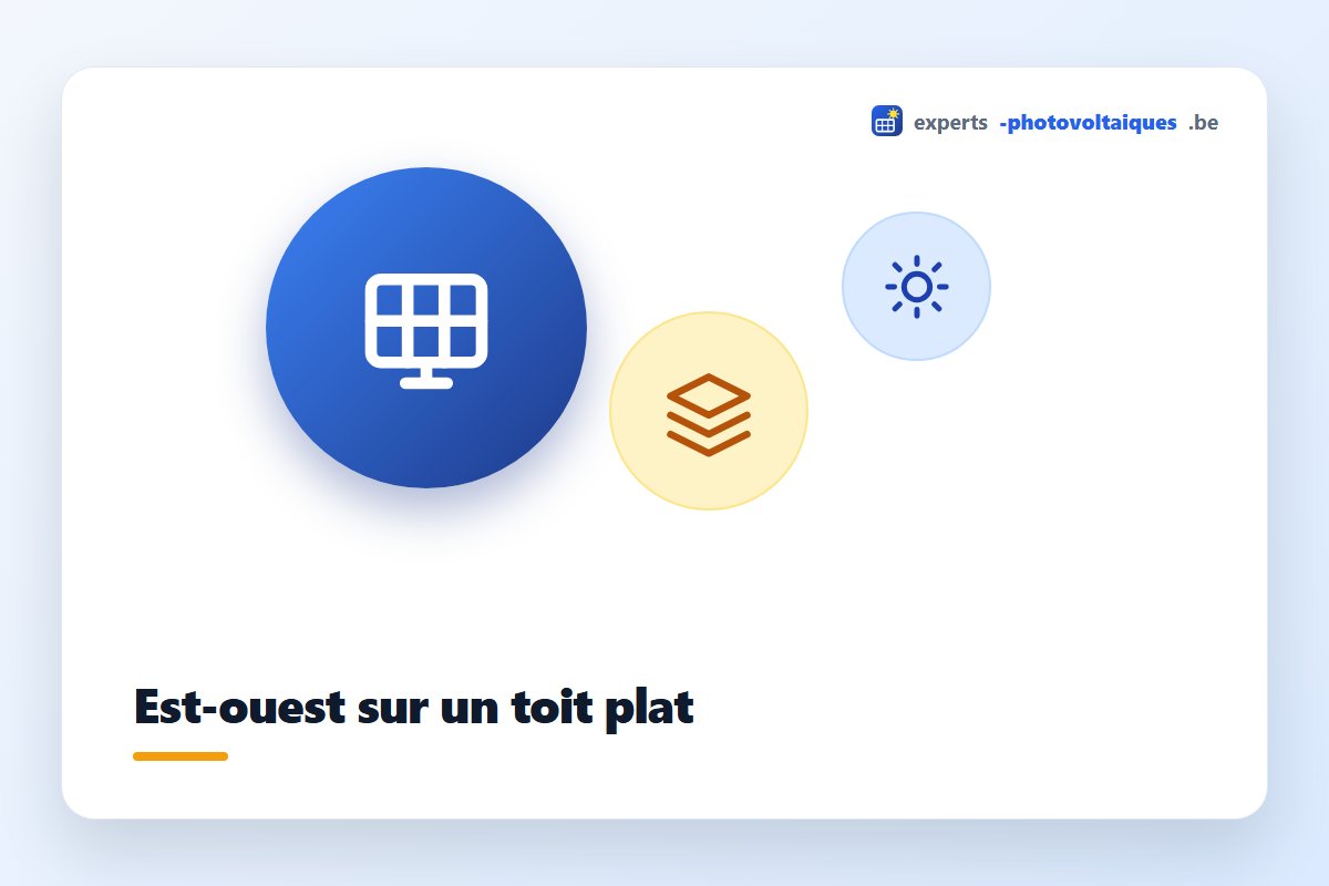 Panneaux solaires en configuration est-ouest sur un toit plat
