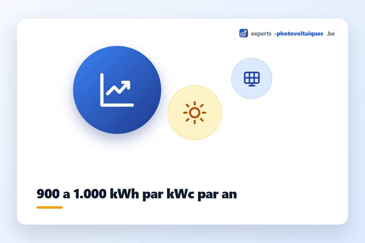 Rendement annuel des panneaux solaires en Belgique par kWc