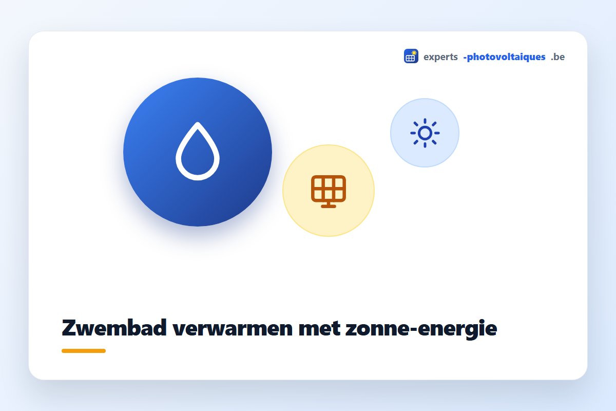 Zwembad verwarmd met zonne-energie in een tuin